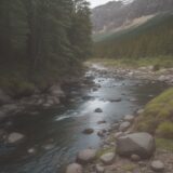 【カワムツ】渓流釣りの仕掛け | 初心者向けの道具選びとコツ をイメージした 広角の風景、山 の写真