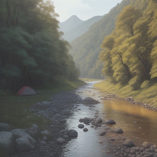 【虫除け】川での釣りに使う塗り薬 | 効果と選び方について をイメージした 広角の風景、川 の写真