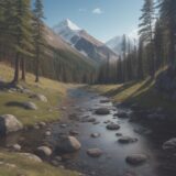 【イワナ】釣りポイントの探し方 | 山奥の渓流で狙うコツ をイメージした 広角の風景、山 の写真