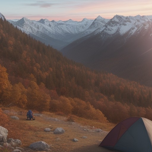 【秋登山】初心者向けの山選び | 紅葉のルートと準備について をイメージした 秋、秋、山、山、夕日、登山道 の写真