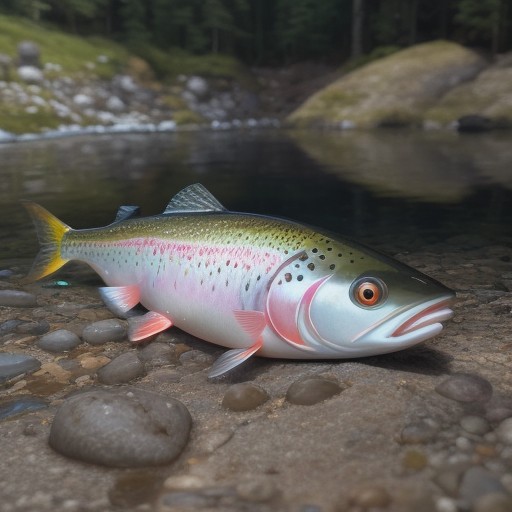 【レインボートラウト】釣り方のコツ | 管理釣場のルアー選びと配分 をイメージした自然風景の写真