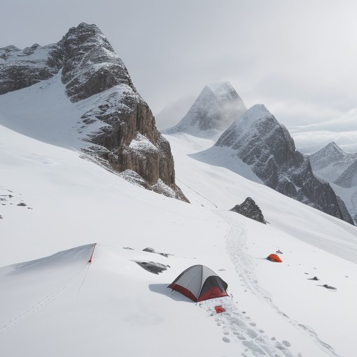 【登山】ルート選びのポイント | 安全な判断基準と準備の手順 をイメージした 冬、雪景色、山 の写真