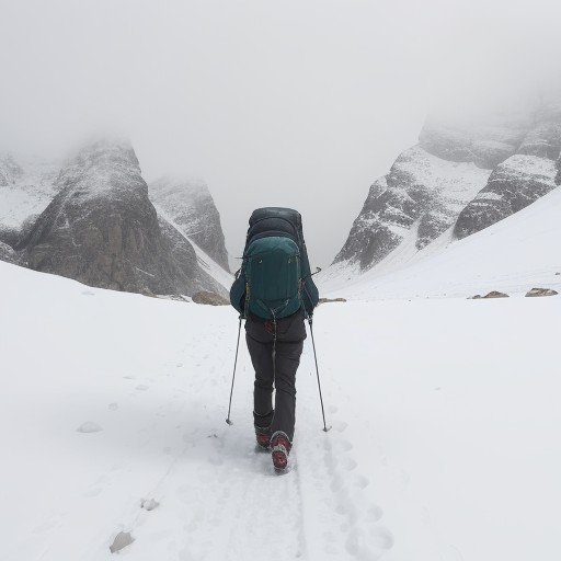 【雪山】安全に歩くためのコツ | 足元の運び方と注意点 をイメージした 雪景色、山、雪景色、雪景色、山 の写真