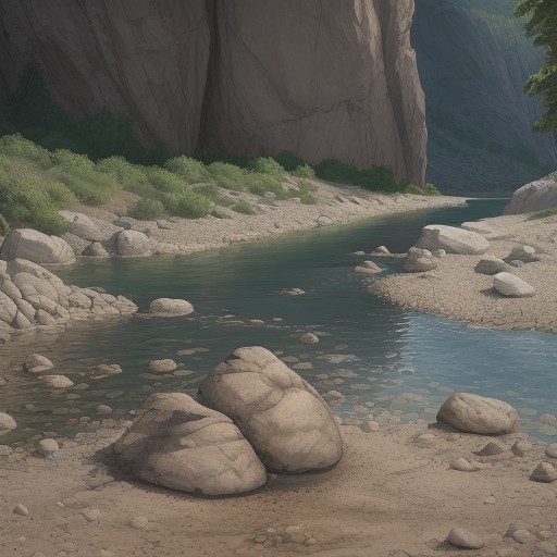 【川底の流れ】読み方のコツ | 魚が潜むポイントの見極め方 をイメージした 川 の写真