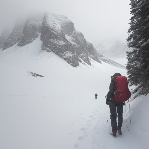 【登山】霧が出たときの歩き方 | 安全に下山するための対策と道具 をイメージした 山、冬、山 の写真