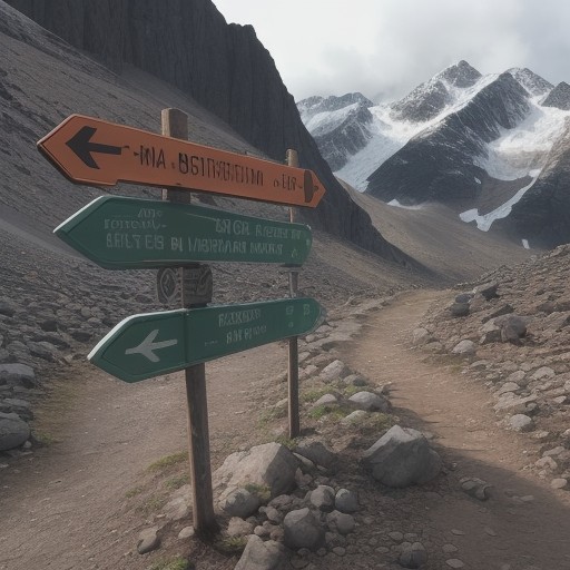 【道迷い】登山のルート確認 | 迷わないための回避策と準備 をイメージした 山、登山道、ハイキング の写真