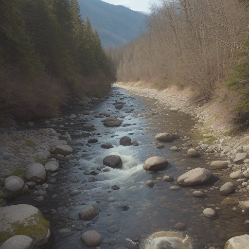 【渓流釣り】魚追いで狙うポイント | 山奥の川での実釣記録 をイメージした 山、川 の写真