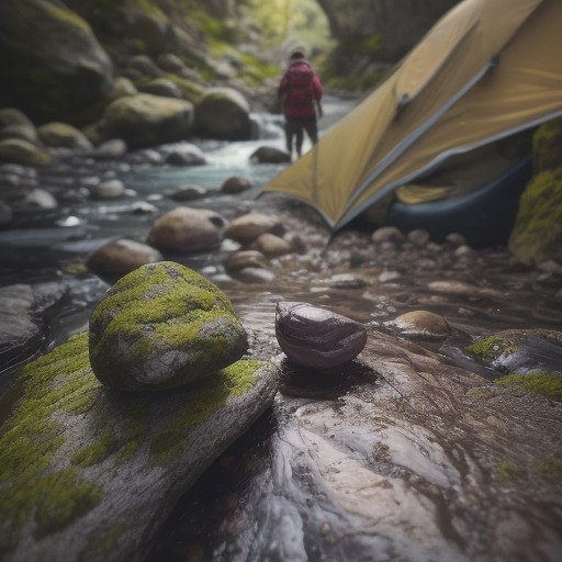 【渓流釣り】深い淵に潜む魚影 | 山奥の川で狙う大物との駆け引き をイメージした 山、ハイキング の写真