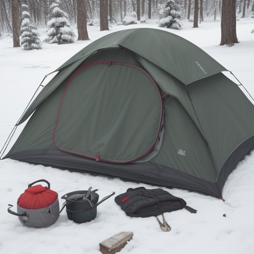 【キャンプ装備】揃える順番と選び方 | 初心者が準備すべき道具リスト をイメージした 冬 の写真