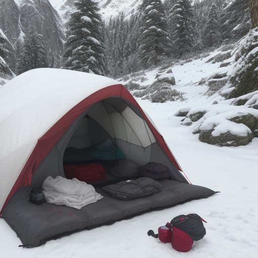 【登山用シュラフ】正しい洗い方の手順 | ダウンの撥水力を維持する方法 をイメージした 冬、山 の写真