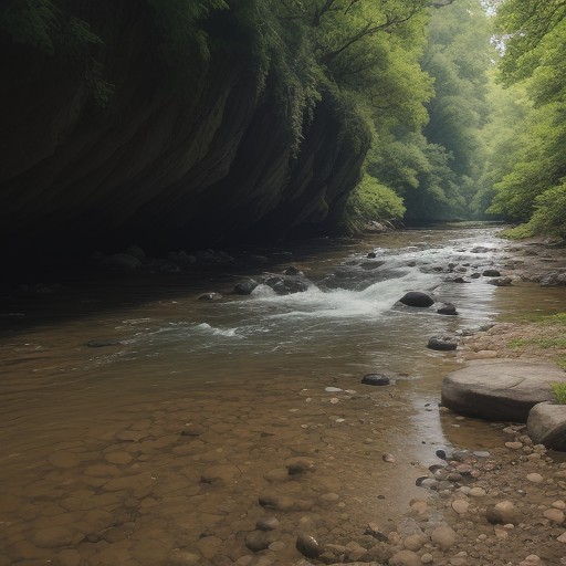 【川釣り】落ち込みを回避して魚を探す | ポイント選びのコツ をイメージした 夏、川 の写真