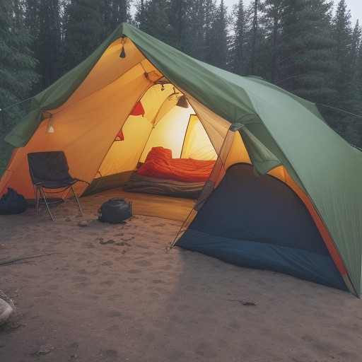 【キャンプ】初心者が準備する道具 | 自宅で試す設営と火起こしの手順 をイメージした自然風景の写真