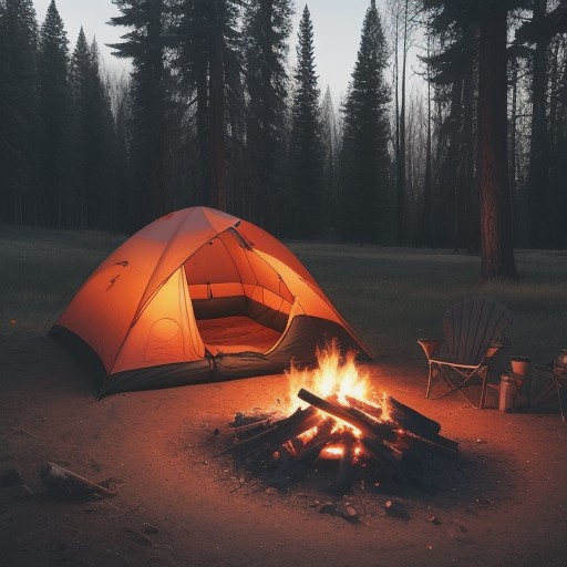 【焚き火】火の粉からテントを守る方法 | おすすめの対策グッズとコツ をイメージした自然風景の写真