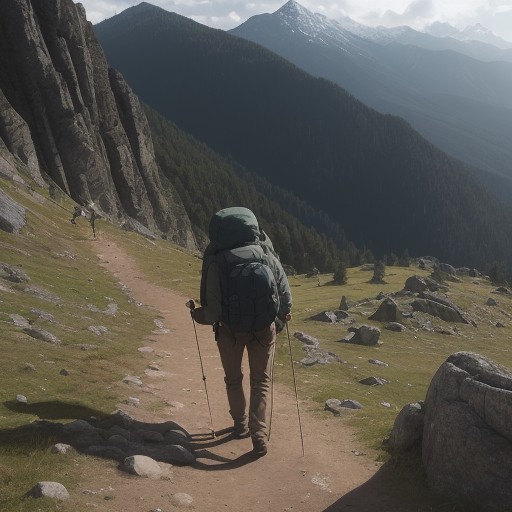 【登山ストック】正しい持ち方と歩き方 | 下山時の足への負担を減らすコツ をイメージした自然風景の写真