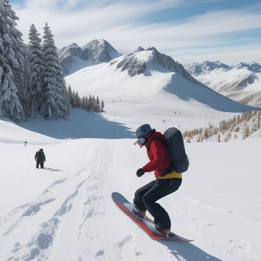 【スノーボード】転倒を防ぐ体の使い方 | 初心者が意識したいコツ をイメージした 雪景色、山、雪景色、雪景色 の写真