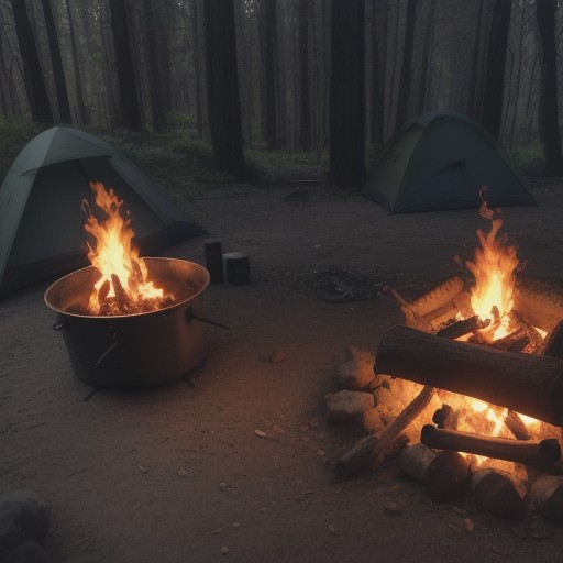 【キャンプ】炭の扱い方 | 初心者が知りたい火起こしの手順とコツ をイメージした自然風景の写真