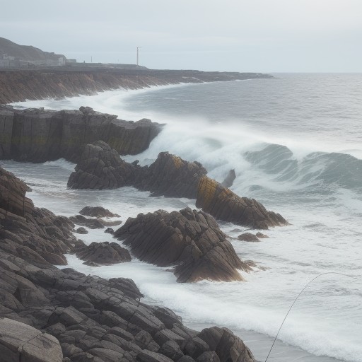 【高波】海の釣りで危険を避ける方法 | 安全なポイントの選び方 をイメージした自然風景の写真