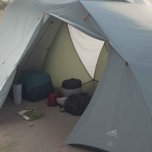 【キャンプ】強風時のテント固定方法 | 飛ばされないための設営コツ をイメージした自然風景の写真