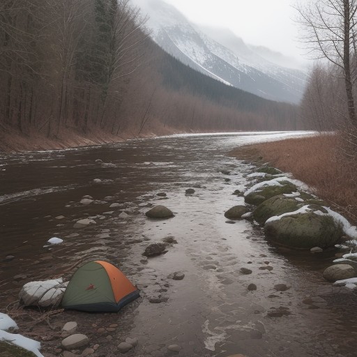 【川の濁り】原因とタイミング | 釣行前に確認したいポイント をイメージした 雪景色、川 の写真