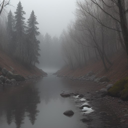 【川釣り】早朝の霧への対策 | 道具選びと注意点 をイメージした 川 の写真
