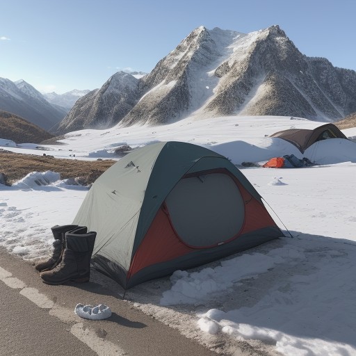 【冬山】霜による凍結を防ぐ装備 | 安全な歩行のための対策法 をイメージした 冬、山、冬、ハイキング の写真