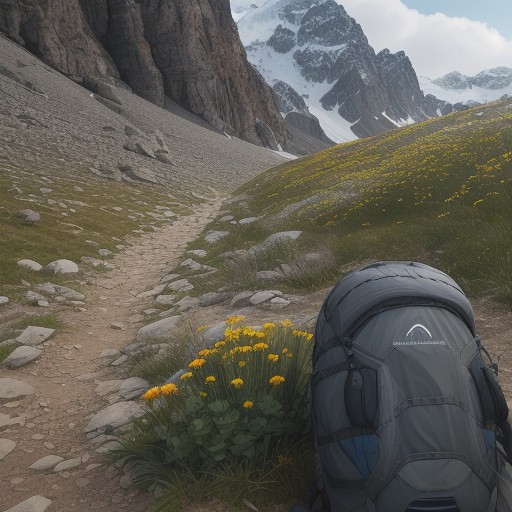 【高山植物】登山のルール | 花を守る歩き方とマナー をイメージした 松林、山、登山道、ハイキング の写真