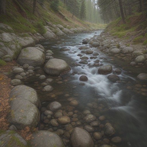 【渓流釣り】底取りのコツ | 川の流れに合わせるポイント をイメージした 山、川 の写真