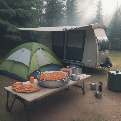 【キャンプ料理】食材選びのコツ | 外で食べるメニューの決め方 をイメージした自然風景の写真