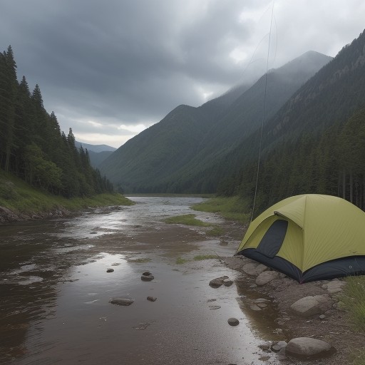 【川釣り】天気の急変への対策 | 安全な撤退タイミングと判断基準 をイメージした 夏、川 の写真