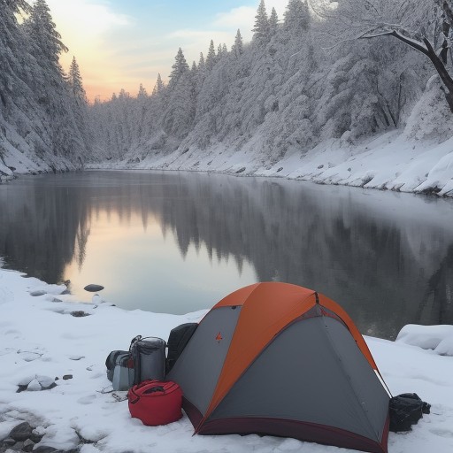 【川釣り】天候による体感温度の変化 | 服装選びのポイント をイメージした 川、冬 の写真