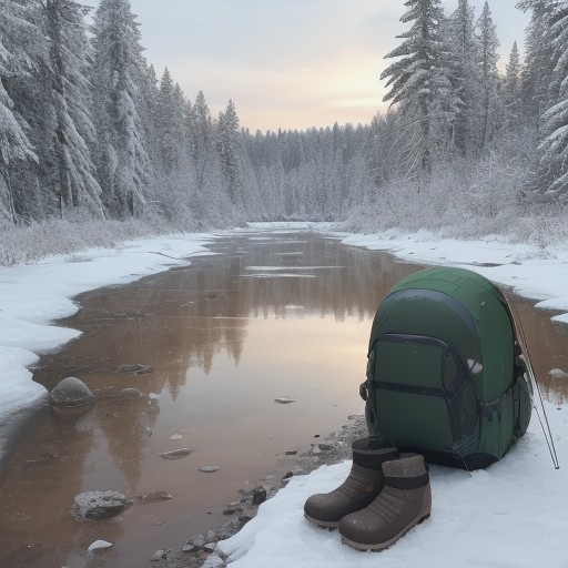 【ウェーダー】浸水を防ぐ方法 | 釣りで足元を乾いたままに保つコツ をイメージした 冬 の写真