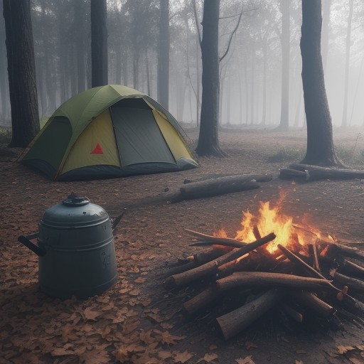 【焚き火】後片付けのコツ | 灰の処理と地面の戻し方 をイメージした自然風景の写真
