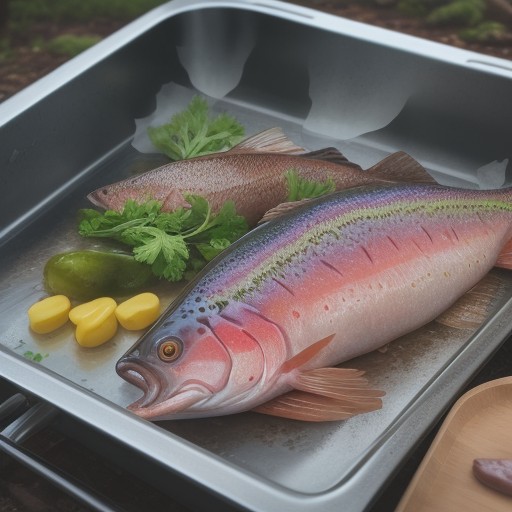 【ニジマス】釣った後の簡単レシピ | 家庭でできる調理法 をイメージした自然風景の写真