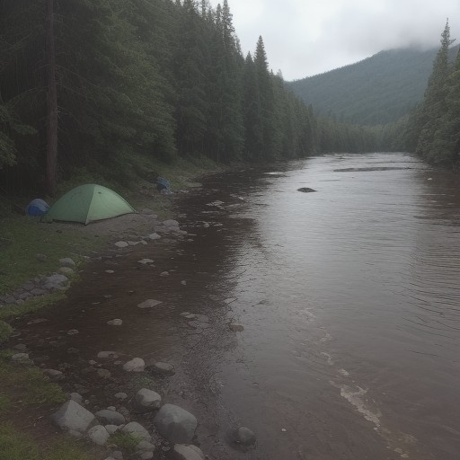 【川の増水】安全に釣るタイミング | 雨上がりの水位を確認する方法 をイメージした 川 の写真