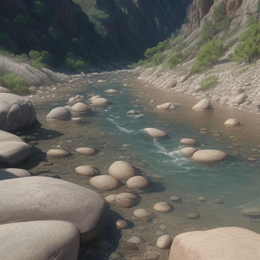 【川底の流れ】読み方のコツ | 魚が潜むポイントの見極め方 をイメージした 川 の写真