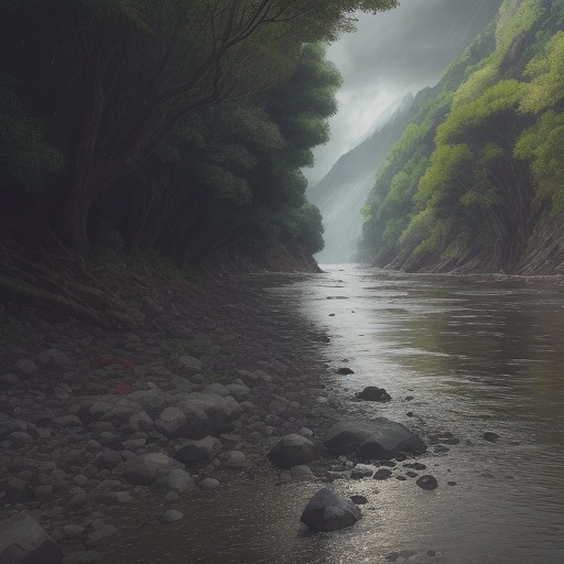 【ゲリラ豪雨】川での釣りにおける撤退基準 | 安全な判断の目安 をイメージした 川、川 の写真