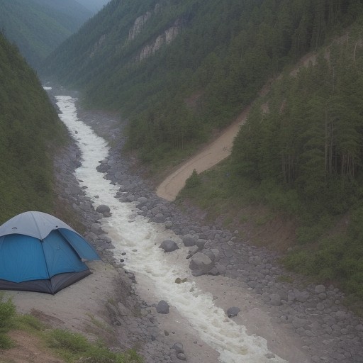 【キャンプ場】避難経路の確認方法 | 安全に過ごすためのチェックポイント をイメージした 川 の写真