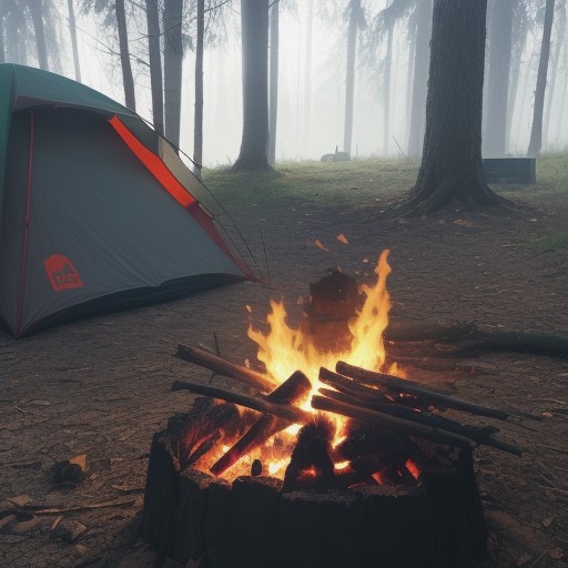 【焚き火】火が燃える仕組み | キャンプで役立つ基本の知識 をイメージした自然風景の写真