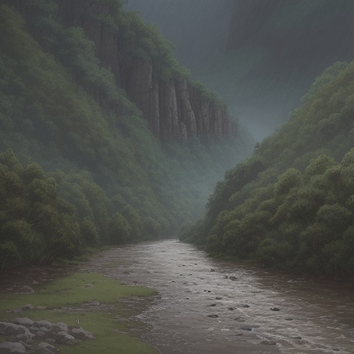 【川釣り】ゲリラ豪雨での避難ルート | 安全な脱出方法と判断基準 をイメージした 川、川 の写真