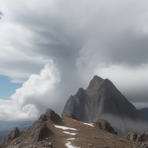 【登山】空の雲で見分ける天気の変化 | 山行中の判断基準 をイメージした 山 の写真