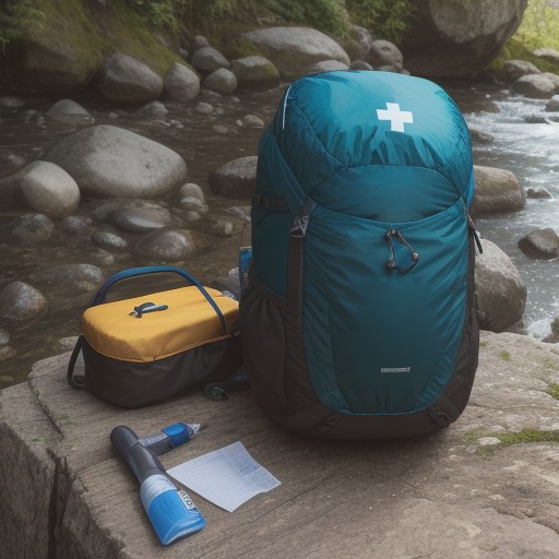 【夏の渓流釣り】備えておきたい救急セット | 森の中で役立つ必需品 をイメージした 夏、山、川、森、ハイキング の写真