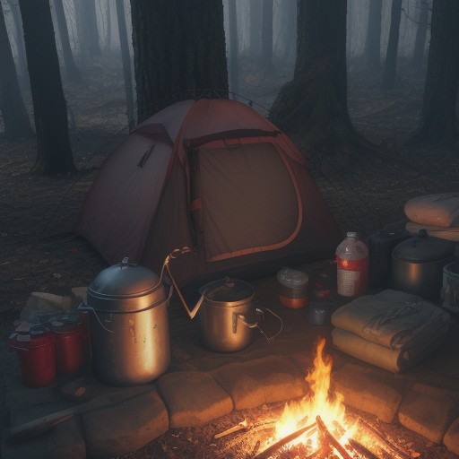 【焚き火】火傷を防ぐ道具選び | キャンプでの安全な火の扱い方 をイメージした自然風景の写真