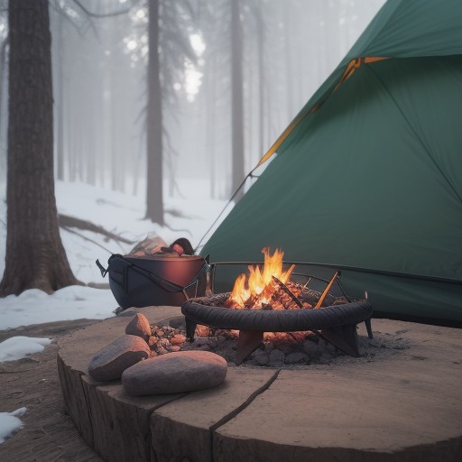 【冬キャンプ】おすすめの焚き火台 | 寒さ対策と選び方 をイメージした 冬、ハイキング の写真