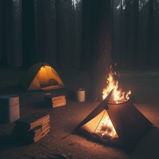 【焚き火】火の粉からテントを守る方法 | おすすめの対策グッズとコツ をイメージした自然風景の写真