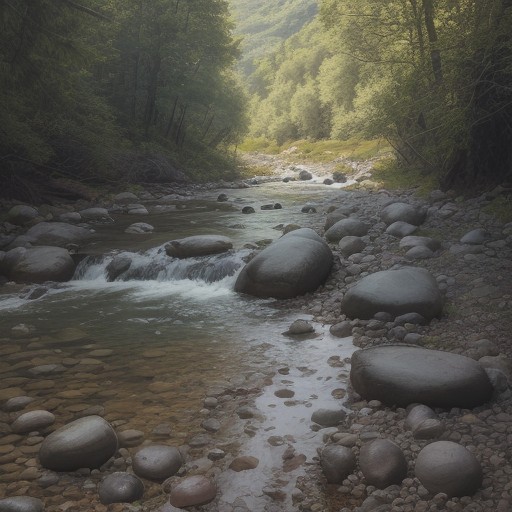 【渓流釣り】濁った川でのポイント選び | 魚を釣るための工夫 をイメージした 山、川 の写真