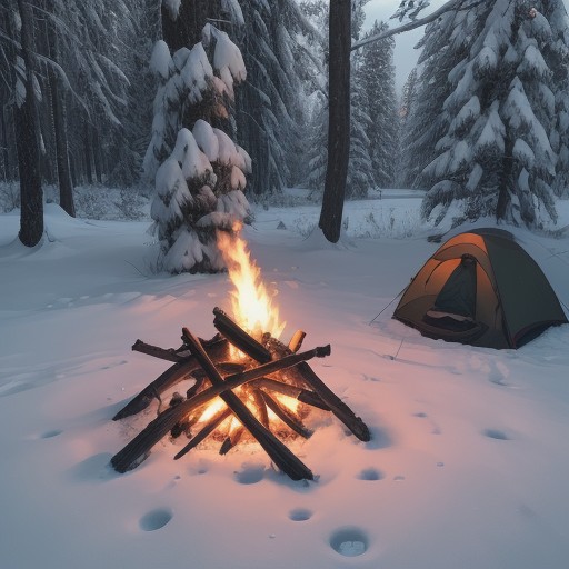 【キャンプ】火の粉から服を守る方法 | おすすめの素材と選び方 をイメージした 冬 の写真