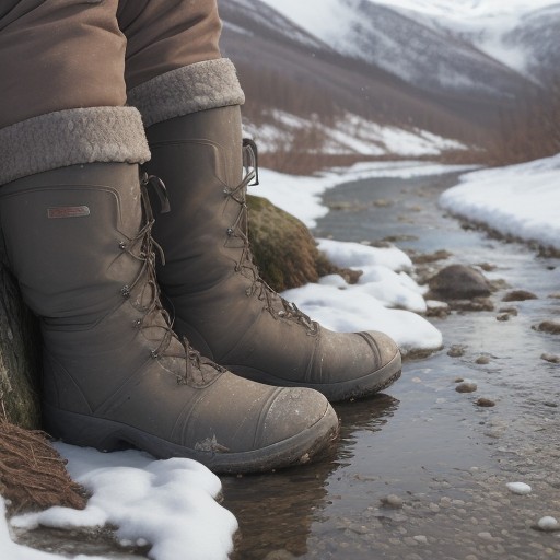 【ウェーダー】買い替えのタイミング | 点検方法と選び方のポイント をイメージした 冬、川 の写真