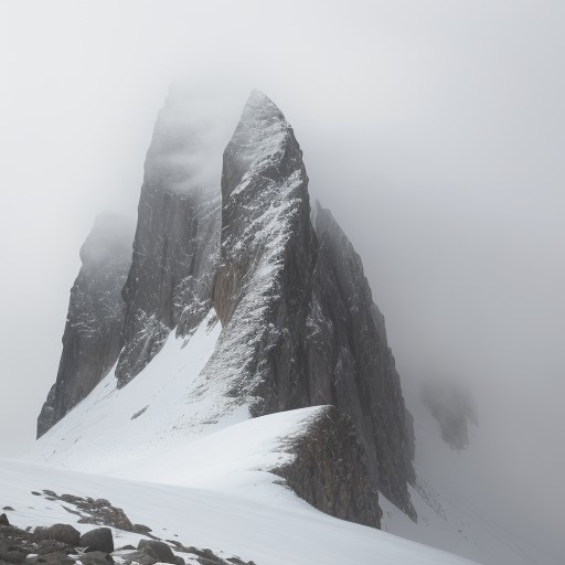【登山】霧の中での視界回復 | 待機タイミングと判断基準 をイメージした 山 の写真