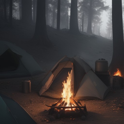 【キャンプ】炭の扱い方 | 初心者が知りたい火起こしの手順とコツ をイメージした自然風景の写真