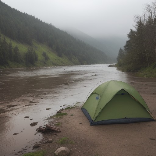 【川の増水】危険な予兆の見分け方 | キャンプや釣りの安全対策 をイメージした 川、川 の写真